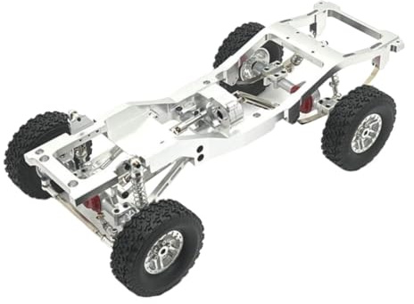 CTorr0Sve Metallrahmen-Chassisrahmen, kompatibel mit MN-Modell MN82 LC79 1/12 ferngesteuertem Auto(Silver)