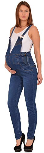 ESRA Salopette grossesses Femme Jeans Maternité Pantalon de maternité Femme Jeans J294