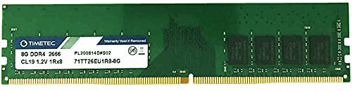 Timetec Hynix IC 8GB DDR4 2666 MHz PC4-21300 Ungepufferter ECC 1,2 V CL19 1Rx8 Single Rank 288 Pin UDIMM Server-Speicher-RAM-Modul-Upgrade
