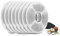 ECOSI Cat Water Fountain Filter 8PCS Replacement Filters Pet Fountain Cat Water Dispenser Pet Water Fountain Healthy and Hygienic Drinking Fountain Filters 8 Pieces/Box (Carbon)