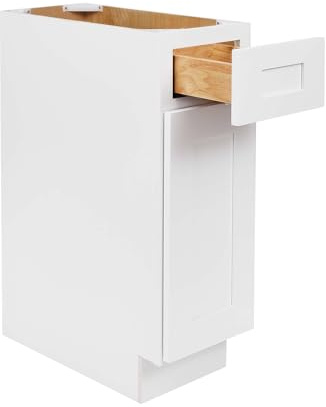 ONESTOCK 18-Inch Kitchen Base Cabinet with Drawer, White, Ready to Assemble - 18 W x 34.5 H 24 D