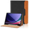 Coque Compatible avec Samsung Galaxy Tab S9 Ultra 2023 SM-X910/916/918 14.6 Pouces Étui Cover en PU avec Poche et Porte-Stylo, Multi-Angle Portefeuille Housse de Fonction Auto Réveil/Sommeil (Noir)