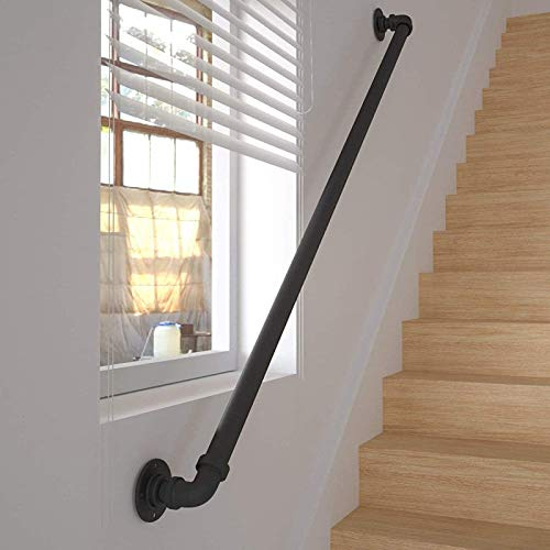 Handrail for Stairs Step Indoor Outdoor Stair Handrails Banister Rails Support Kit Stairway Railing Hand Rail External Internal Outside Wall Mounted 1.2m 1.5m 2m 2.5m 3m (Size : 19ft/570cm)