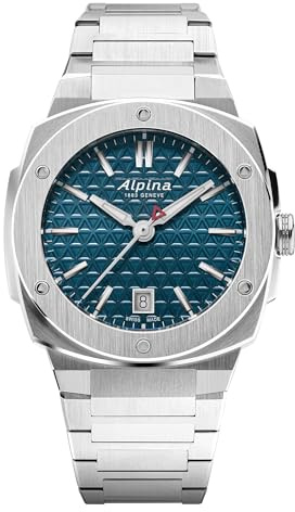 Alpina Unisex Quartz Alpiner Watch, Silver-Tone Stainless Steel Bracelet, Blue Dial Style: AL-220TB2AE6B