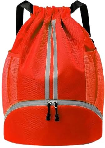 kelav Mochila Deportiva de Cuerdas Impermeable, Gran Capacidad con Compartimento para Zapatos y Bolsos de Malla, para Gimnasio, Natación, Viaje - Unisex para Adultos y Niños​