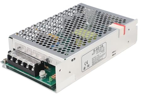 EpheyFIF Fuente de alimentación de conmutación de monitor de 60 W, 24 V, 2,5 A, fuente de alimentación regulada de salida única