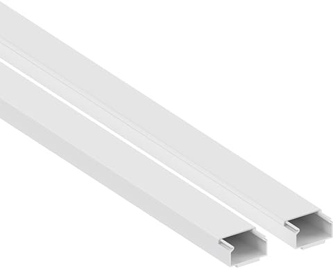 Cablecoach| Kabelkanal (självhäftande) 30 x 15 mm, tillverkad av PVC, längd 2 m (2 x 1 m), vit