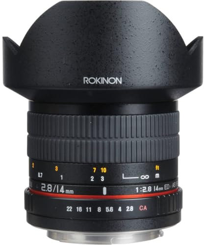 Rokinon FE14M-C 14mm F2.8 Ultra Wide Lens for Canon (Black)