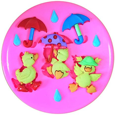 Cute Quacky Puddle Ducks Ducklings Silicone Mould Mold for Cake Decorating Cake Cupcake Toppers Icing Sugarcraft Tool by Fairie Blessings