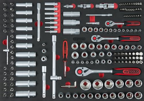 KS Tools 1/4'+3/8'+1/2' Steckschlüssel-Satz, 179-tlg. in 1/1 Systemeinlage