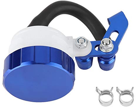 Clutch Fluid Reservoir Brake Master Cylinder CNC Aluminum Universal Replacement for Motorbike Hydraulic System (Blue)