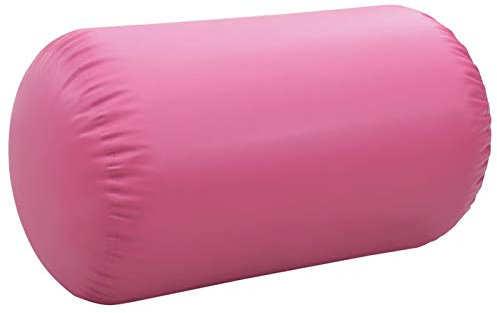 Tidyard Aufblasbare Gymnastik-Rolle mit Pumpe Aufblasbare Luft Rollen, Yoga Gymnastic Zylinder, Gym Air Barrel, Airtrack Ãœbung Spalte 100x60 cm PVC Rosa
