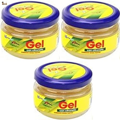 BricoLoco Citronela Gel Repelente antimosquitos. Ambientador. Más cómodo y Seguro Que Velas o aceites. Ahuyentar Mosquitos en Interior o Exterior. Protección Natural. (3)