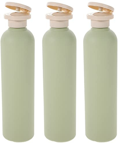 minkissy Shower Gel Bottle Set of 3 Refillable Shampoo and Conditioner Bottles Travel Containers 6.76 Fl oz Each Flip Cap Lotion Sub Bottles Compact for Body Wash