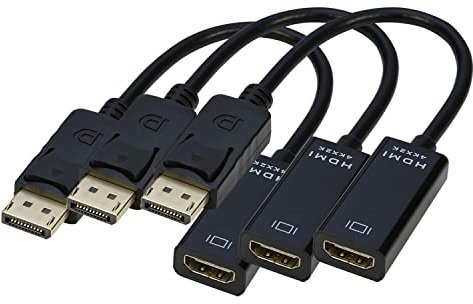 IXEVER Lot de 3 adaptateurs DisplayPort vers HDMI 4K