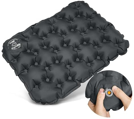 ETROL Aufblasbares Sitzkissen, Tragbares leichtes Reise-Luftsitzkissen - 17.3''x13.4''x2'', Feuchtigkeits- und Wasserbeständige Campingstuhlmatte für Outdoor Büro Stadion Bleicher Flugzeug Auto