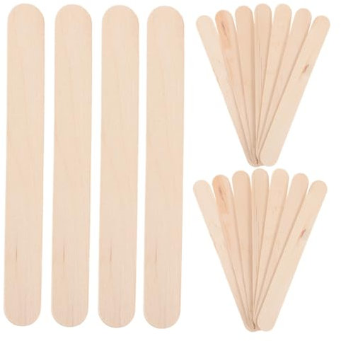 OATIPHO 10packungen Holz Eisstäbchen zum Basteln Große Stäbchen aus Naturmaterial für DIY Eisprojekte und Kreative Aktivitäten für Junge Mädchen und Erwachsene Antihaftbeschichtet