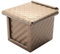 Pojedehy 2 Piece Square Loaf Pan with Lid Toast Mold Bread Pan Pullman Loaf Pan with Cover Gold Aluminum Alloy Non-Stick Mini Water-Cube Toast Box