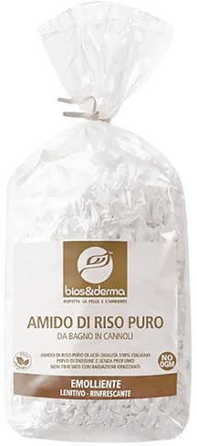 Sali Da Bagno, AMIDO DI RISO PURO Da Bagno In Cannoli. Emoliente, Lenitivo e Rinfrescante. Privo Di Diossine e Senza Profumo. Non Trattato Con Radiazioni Ionizzanti 500g