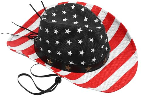 ifundom Hut Mit Amerikanischer Flagge Klassischer Jeanshut Mit Riemen Patriotischer Festhut Für Unabhängigkeitstag Outdoor