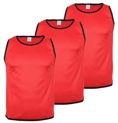 Cawila ACADEMY Trainingsleibchen | 3er Set | Weiß | Größe 128-140 Kinder