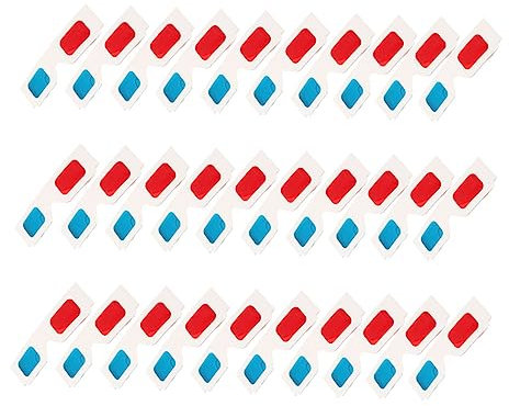 HOMOCONO 30stücke Teiliges Papierbrillen Mit Roten Und Blauen Anaglyph-linsen Für Junge Mädchen Und Erwachsene Leichte Einweg-brillen Für Filme Videos Magazin Comicansicht Für Kino Und Reis
