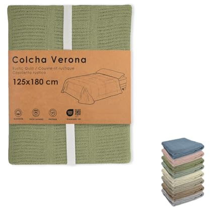 HOME SOLAZZIA Colcha Multiusos para sofás y Colcha Cama, Plaid Multiusos, cubrecama, Cubre sofá, Tejido Resistente y de Calidad (Verde Oliva, 125 x 180 cm)