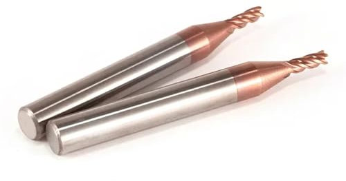 Dezimalpunkt-Schaftfräser HRC55 CNC-Fräswerkzeuge 4 Flöten D1,1-D5,9 mm Hartmetall-Wolframstahl-Fräser 4 6 Schaftfräser Wendeschneidplatten(D3.3x9.9x4dx50mm)