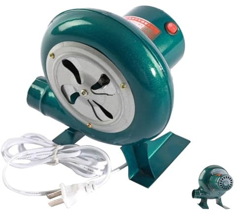 JOUFNING Souffleur De Forge De Forgeron Électrique - Camping Activateur pour Barbecue avec Interrupteur, Ventilateur De Forge Forgeron Électrique À Vitesse Variable(80W)