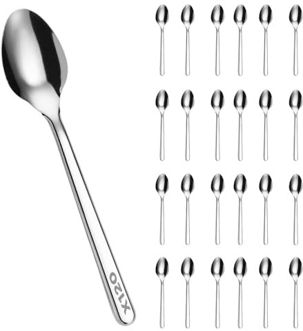 Lot de 120 petites cuillères en inox - 3 X 40 petites cuillères - Passe au lave vaisselle - Inoxydable - Solide - Fêtes et anniversaires - Pique-nique - Table’Colors