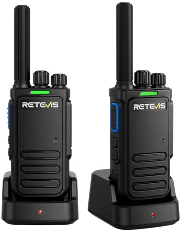 Retevis B64 Walkie Talkies for Adults, 2 Way Radios, Two-way AI chip Noise Reduction,Sound Quality Adjustment, Rechargeable USB-C Radio Communication for Family, Outdoor, Hiking (Black, 2 Pcs)