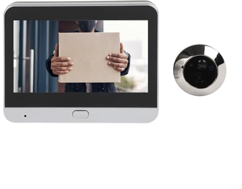 WiFi Wireless Video Doorbell Viewer, Smart Peephole Camera For Front Door, With 4.3inch LCD Display Screen 1080P HD Night Visions Motion Sensor For Home Security