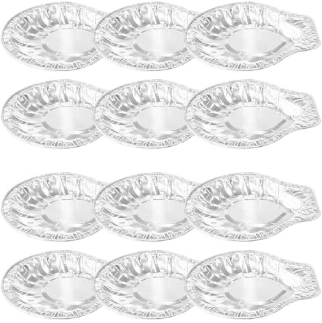 TOPPERFUN Lot de 100 Barquettes en Aluminium pour Fruits de Mer Plats Jetables en Forme de Coquille Cuisson Rapide pour Huîtres Coquilles de Mer et Barbecue Résistants et Pratiques pour