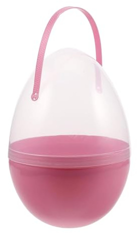 Harilla 25 cm Riesiges Osterei zur Dekoration, Ostereier zum Befüllen mit Leckereien & Süßigkeiten, Osterkorb-Füllungen, Frühlingsdekoration für Partys, Schulveranstaltungen, Ostereiersuche, Rosa