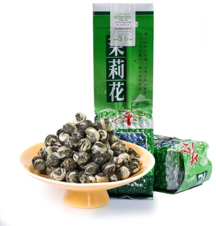 GOARTEA Jasmine Pearls Thé Vert 2Pcs 250g Total 17.6oz Nonpareil Supreme Jasmin Perlas Green Tea