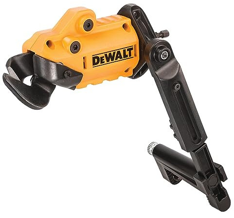 Dewalt Blechscheren-Aufsatz für Akku-Schlagbohrschrauber DT70620 (schlagfest, ¼“ Innensechskant-Aufnahme, für Schnitte bis zu 1,3mm in Blechen, Edelstahl, Stahl, Titanzink & Stahlblech)