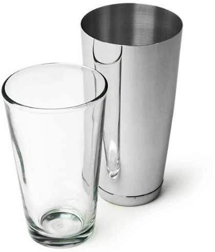 Chabrias Ltd Professional Boston Cocktail Shaker Set – 16oz Mixing Glass & 28oz Weighted Tin – Premium Stainless Steel Bartender Kit – Professional Quality Cocktail Shaker for Home & Bar Use