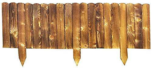 Gartenzaun Zaunelemente Miniatur Deko Land Patio Ecke Blumenbeet Rand Holz Schiene Streikposten Fechten Kiefer Holz Garten Streikposten Zaun Panels llxyzrzbhd612(Color:Flat;Size:100 * 50cm)