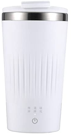 NC FXIXI - Tazza da caffè ricaricabile con USB, riscaldante, auto-mescolante, scalda tazza per capsule di caffè (bianco)