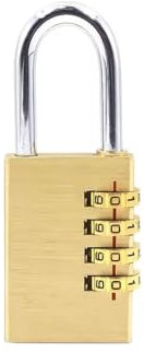 YIWONFU Candado Combinacion 4 Dígitos Candado Numerico Material de Latón Impermeable, Cerradura de Combinación para Gimnasio, Maleta de Equipaje y Caja de Herramientas, S (6.1 x 2.1 x 1cm)