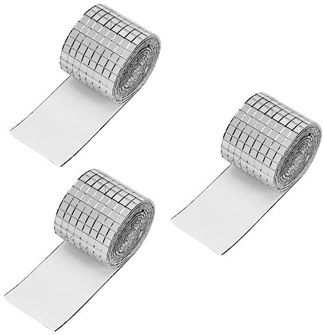 DOITOOL 3 Rollen Mosaikaufkleber Fliesenmosaik-wandaufkleber Selbstklebender Mosaikaufkleber Für Das Home Office Glasmosaikaufkleber Einfach Zu Installierende Dekorative Wandaufkleber