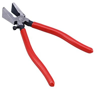 OSALADI Handheld Key Fob Pliers Flat-Nose Glass Trimming Tools Extra Long Nose Pincers Electricians Pliers Glass Cutting