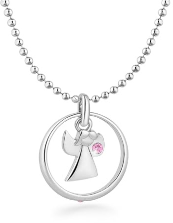 fish Kette Taufe Mädchen/Junge Silber/Gold Taufring Schutzengel Engel-Anhänger Halskette Kinder-Schmuck Tauf-Geschenk Geburt Tasche Karte und Geschenkbox Geschenk