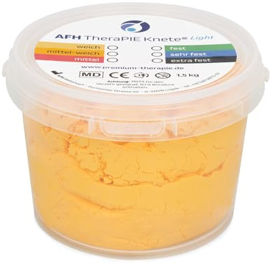 AFH TheraPIE Knete® Light | 1,5 kg | mittel weich = gelb | Therapieknete, Knetmasse Handtherapie