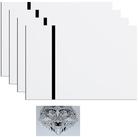 4 Stück 20 * 30cm weiße Acryl-Schilder für Lasergravur, personalisierte Kunststoffschilder nach Maß für Zuhause, Büro, Geschäft, weißes Panel mit schwarz graviert