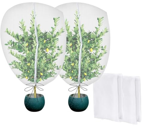Gardtree Vogel-Insektenbarriere, Obstbaumnetz, verbessertes Design mit doppeltem Reißverschluss, Pflanzenschutz vor Tieren, Gartenpflanzenabdeckung für Heidelbeere, Strauch, Tomaten, 2 Stück
