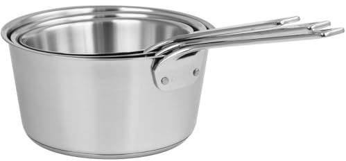 Cristel - Série de 3 casseroles collection 1826 Poignées fixes Ø16-18-20 cm - CRISTEL