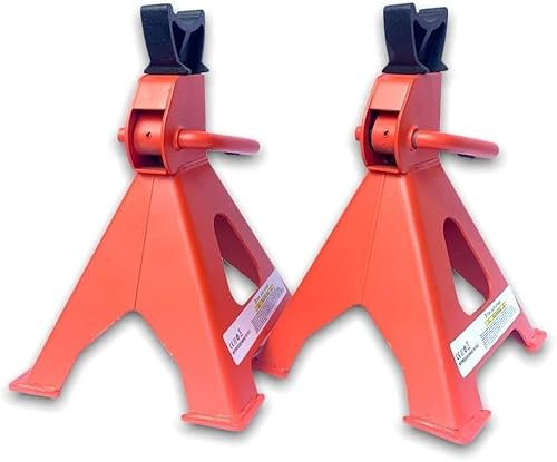 Coppia di cavalletti 3 Tonnellate martinetti Professionali Crick 3 TON Supporti per Auto, Camper Paio di cavalletti di Sostegno per Officina Garage