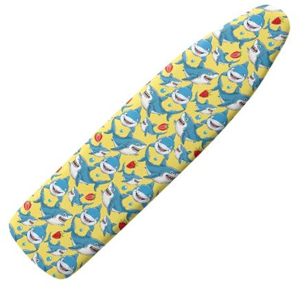 TOADDMOS Strawberry Shark Ironing Board Cover 15X54 Inch Standard Ironing Board Cover Polyester Non Slip Thick Iron Board Covers with Elastic Edges