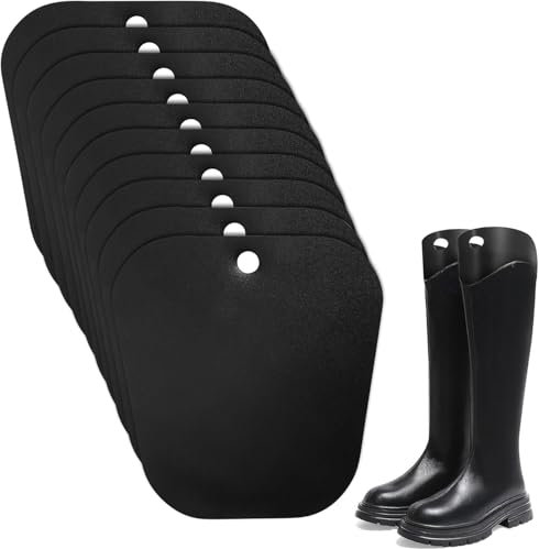 Stiefelformer, 10 Stück, wiederverwendbare Stiefel, hohe Unterstützung, Schuhspanner und Ständer, Kunststoff-Schuhhalter zur Vermeidung von Verbiegen und Knittern, Schwarz , 12 inch